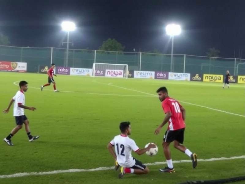 Junior football training session